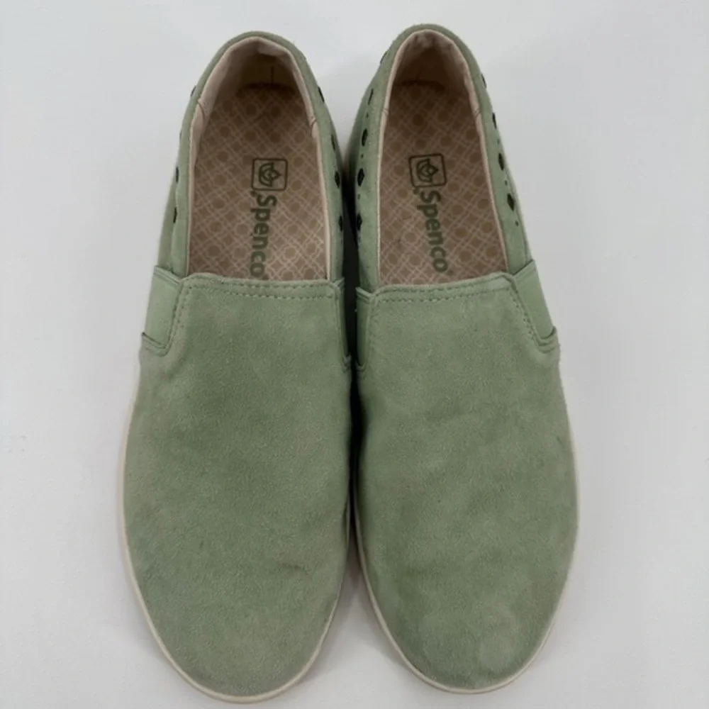 Men's Slip-On Casual Shoe in Sage Green